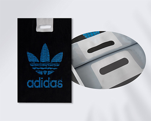 Two stacks of finished plastic bags