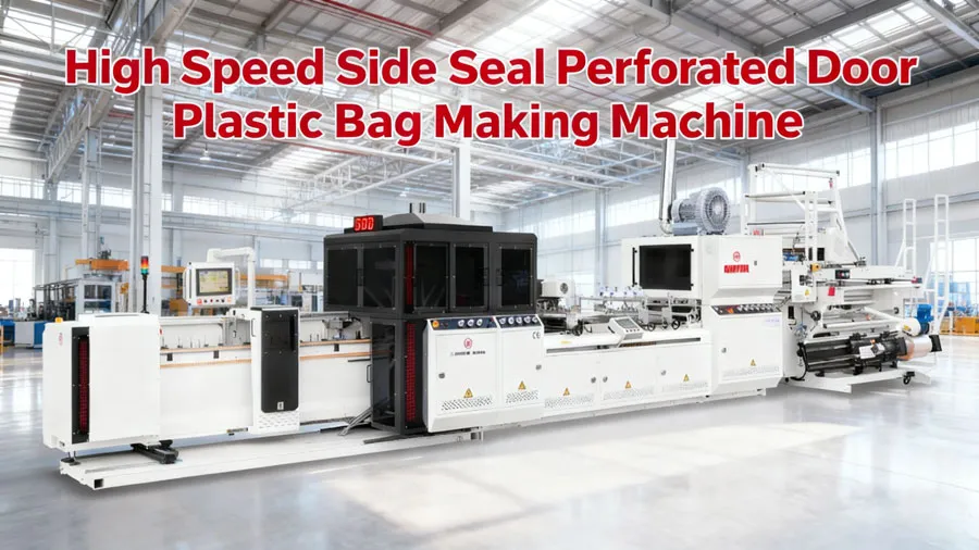 High Speed Side Seal Perforated Door Plastic Bag Making Machine